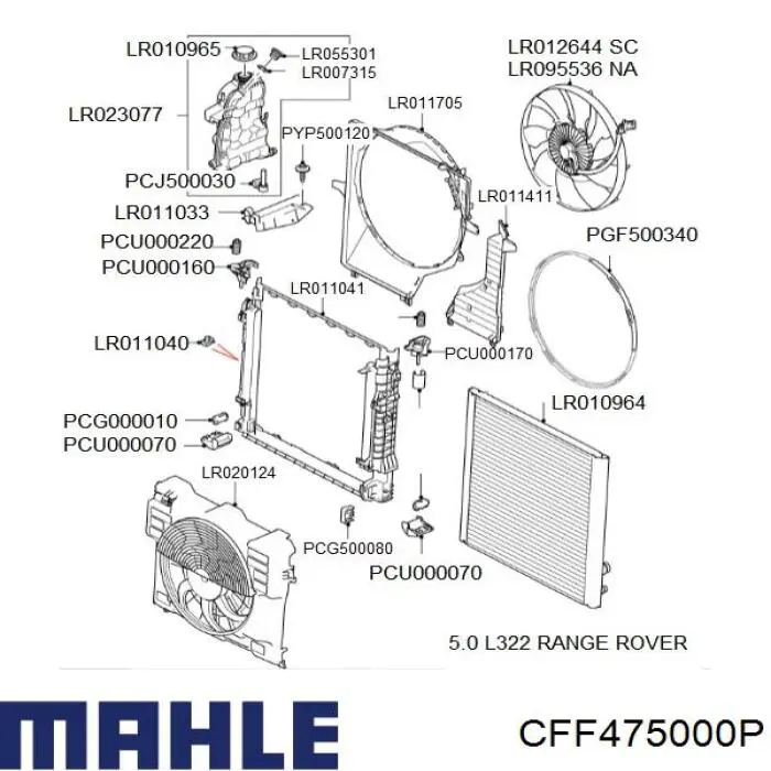 Вентилятор охолодження Mahle Original CFF475000P