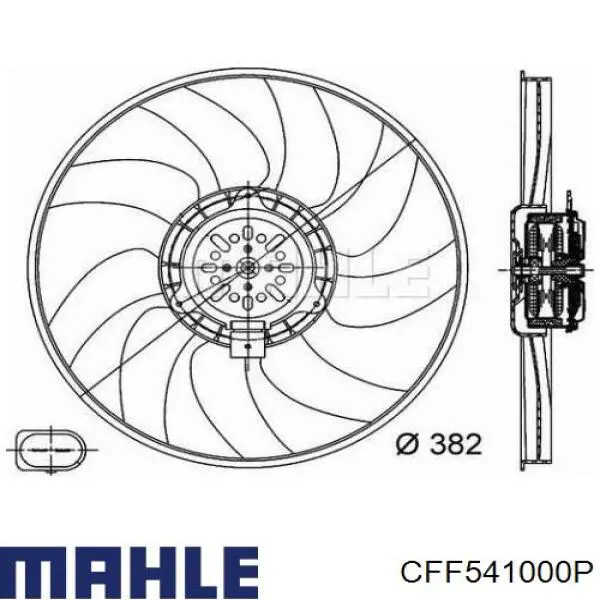 Купити CFF541000P Mahle Original Дифузор радіатора охолодження, в зборі з двигуном і крильчаткою