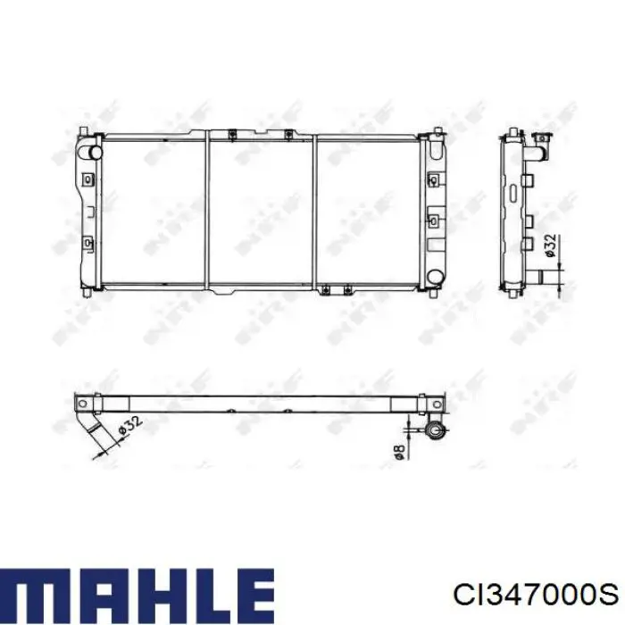 Купити CI347000S Mahle Original Радіатор интеркуллера