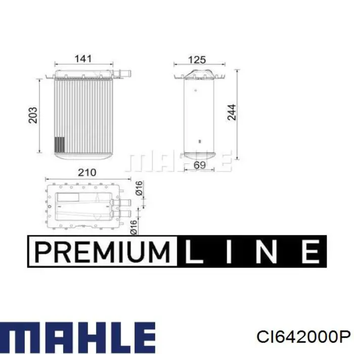 Купити CI642000P Mahle Original Радіатор интеркуллера