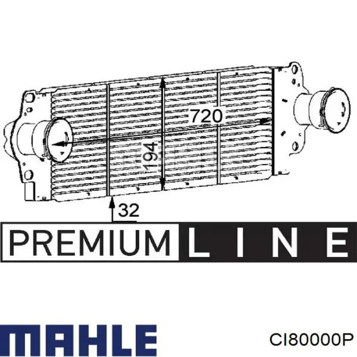 CI80000P Mahle Original радіатор интеркуллера