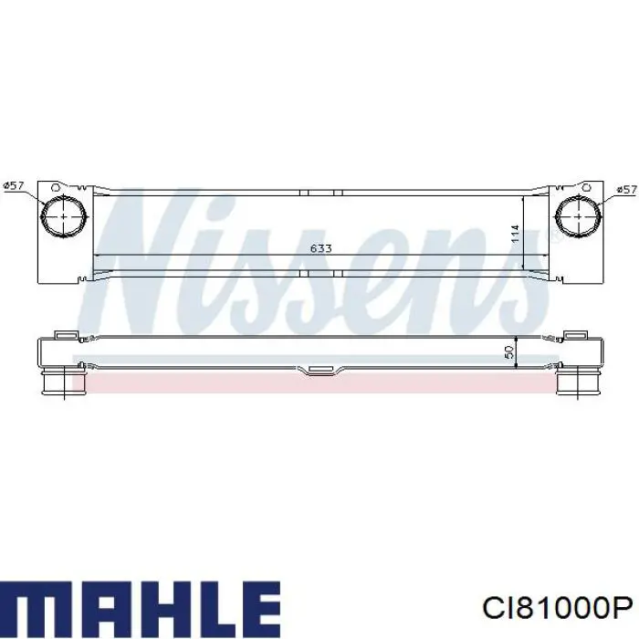 Інтеркулер CI81000P Mahle Original