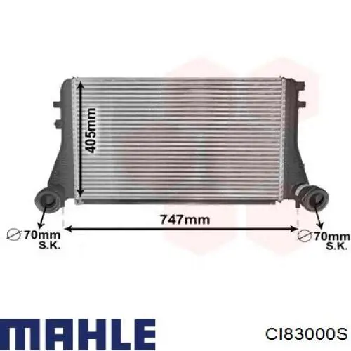 Система охолодження наддувочного повітря Mahle Original CI83000S ціна, від 116.97 USD