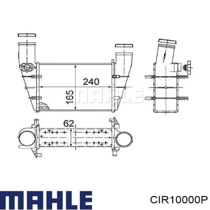 CIR10000P Mahle Original радіатор охолодження, додатковий