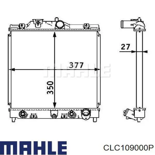 Радіатор масляний гідропідсилювача керма Mahle Original CLC109000P