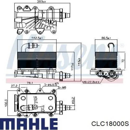 Купити CLC18000S Mahle Original Радіатор охолодження, АКПП