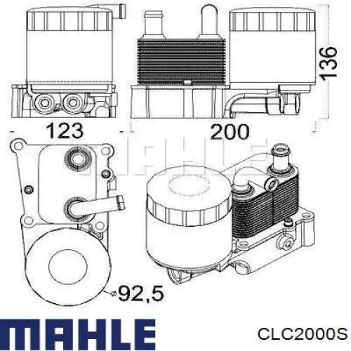 Купити CLC2000S Mahle Original Радіатор масляний (холодильник), під фільтром