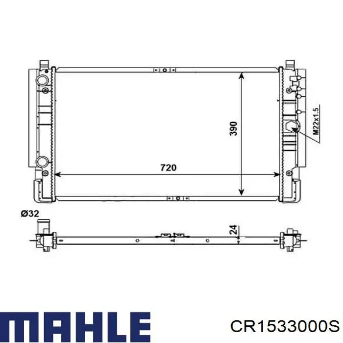 Радіатор CR1533000S Mahle Original