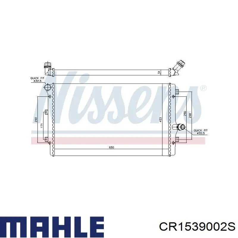 Купити CR1539002S Mahle Original Радіатор двигуна