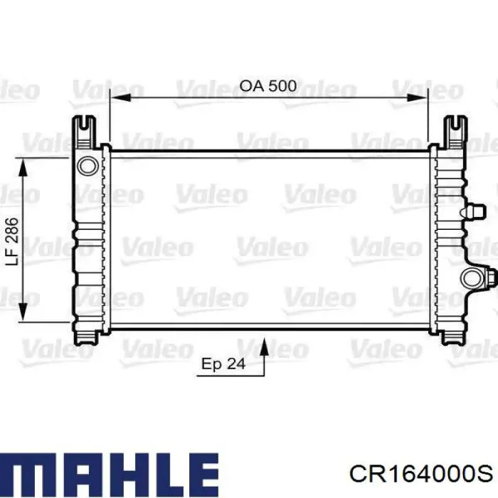 Радіатор основний Mahle Original CR164000S ціна, від 125.48 USD