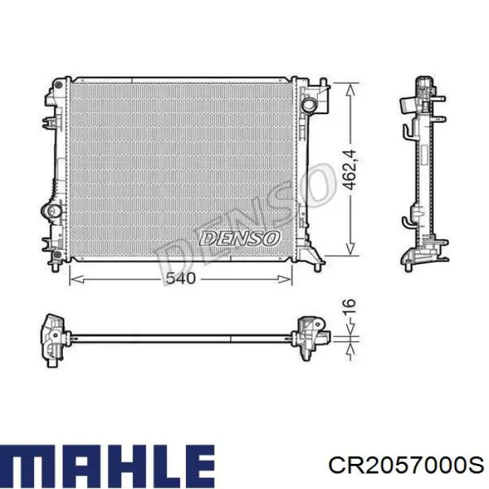 Радіатор охолодження двигуна CR2057000S Mahle Original