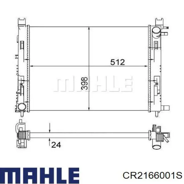 CR2166001S Mahle Original Радіатор охолодження двигуна