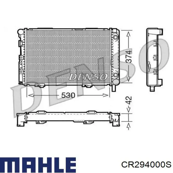 Радіатор основний Mahle Original CR294000S ціна, від 138.37 USD