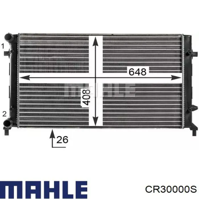 CR30000S Mahle Original радіатор охолодження двигуна