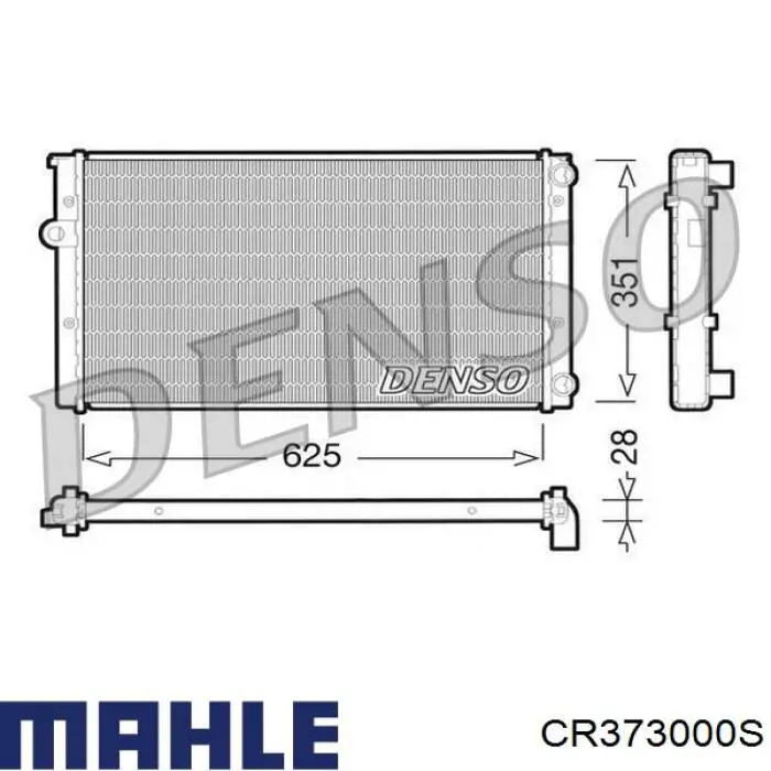 Радіатор охолодження двигуна CR373000S Mahle Original