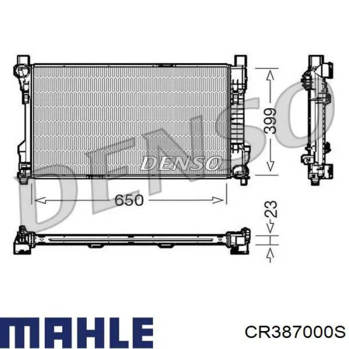 CR387000S Mahle Original радіатор охолодження двигуна