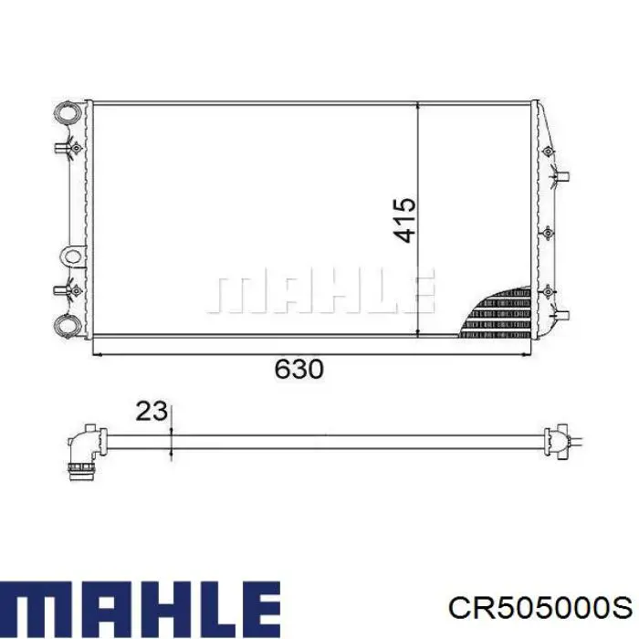 Радіатор охолодження двигуна CR505000S Mahle Original