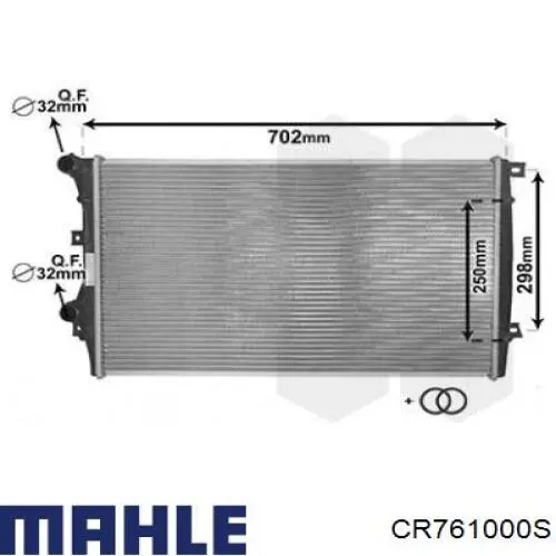 CR761000S Mahle Original радіатор охолодження двигуна