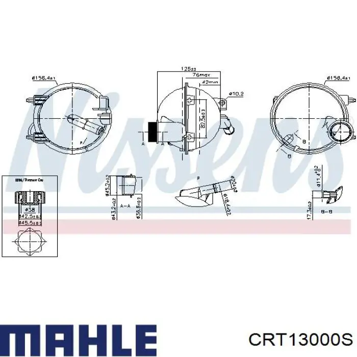 CRT13000S Mahle Original бачок системи охолодження, розширювальний