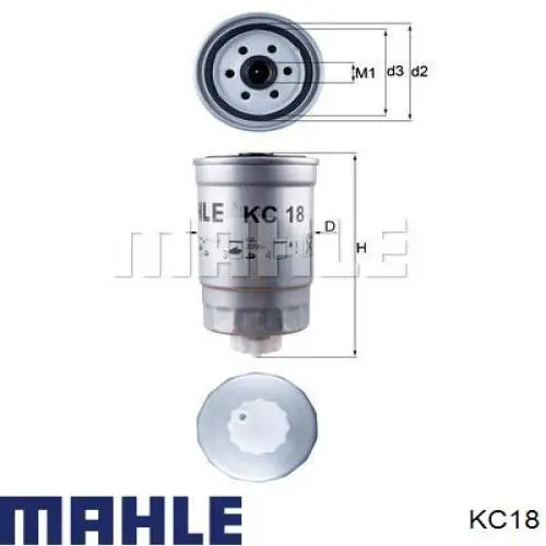Фільтр паливний Mahle Original KC18