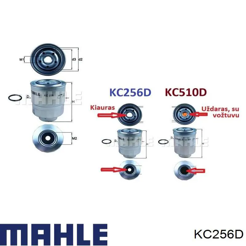KC256D Mahle Original фільтр паливний