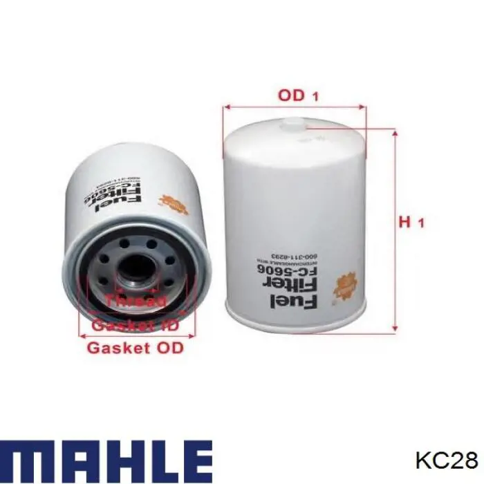 Фільтр паливний KC28 Mahle Original