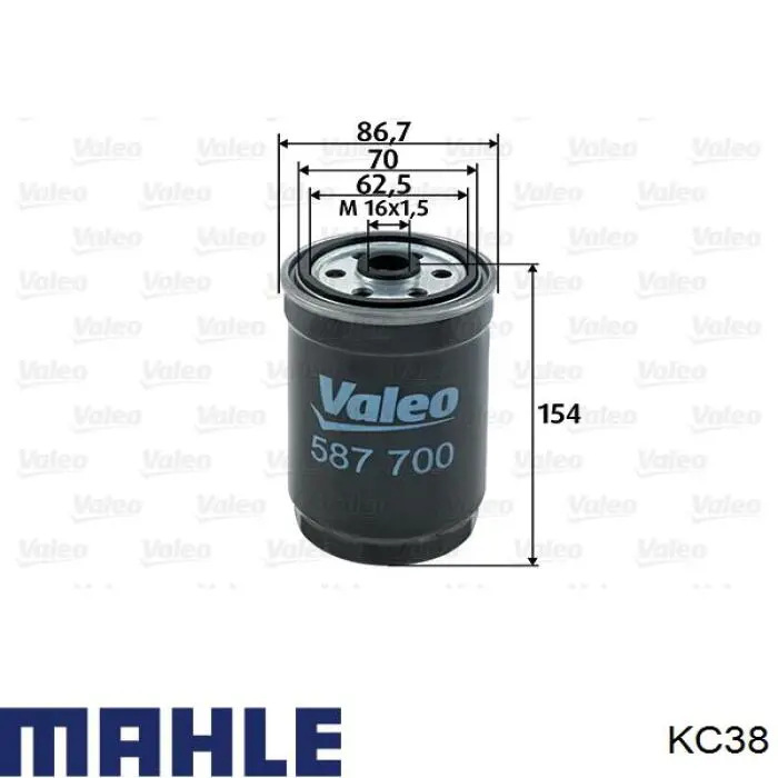 Купити KC38 Mahle Original Фільтр-відстійник палива грубої очистки