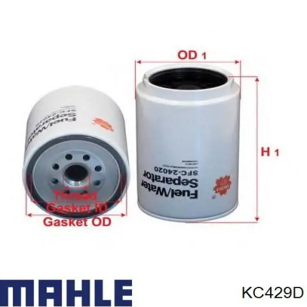 Фільтр тонкого очищення палива Mahle Original KC429D ціна, від 28.58 USD