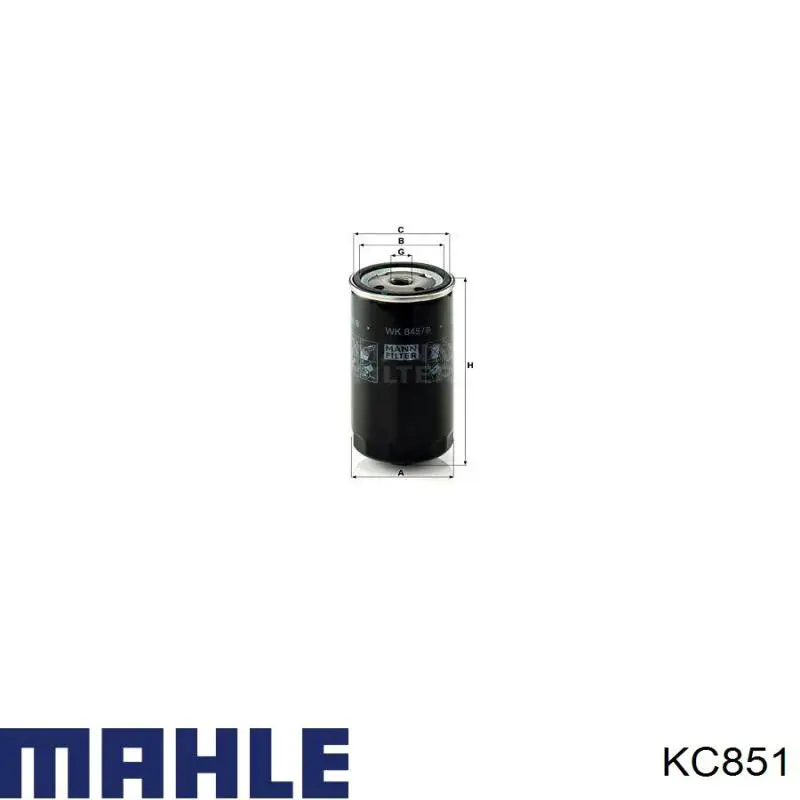 Паливний фільтр KC851 Mahle Original
