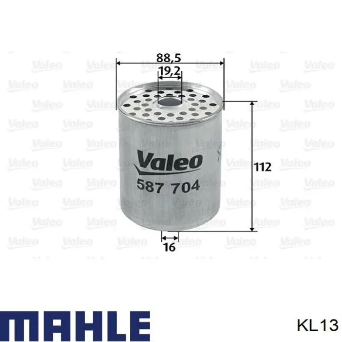 Фільтр тонкого очищення палива Mahle Original KL13 ціна, від 1.89 USD
