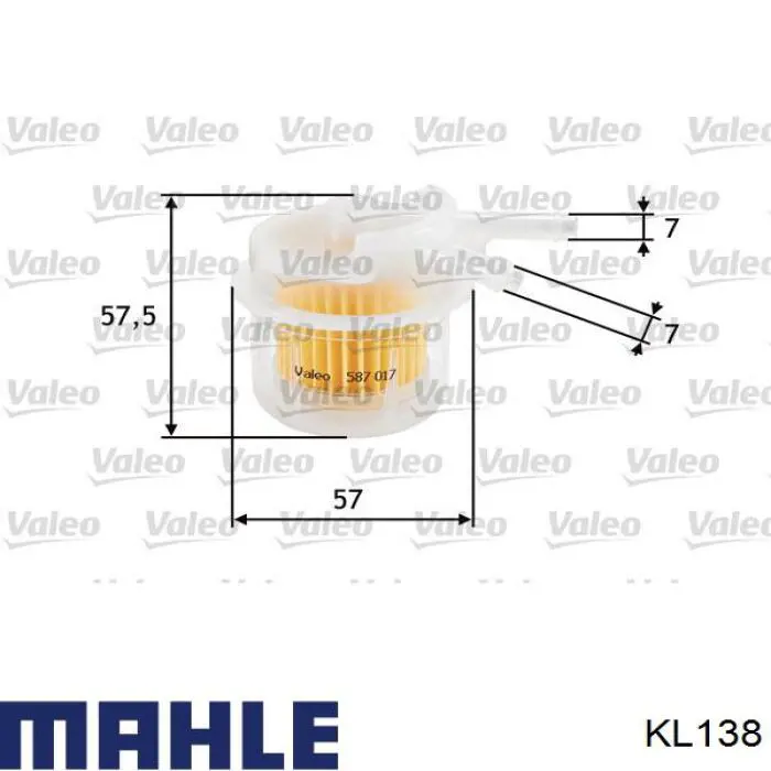 KL138 Mahle Original фільтр паливний