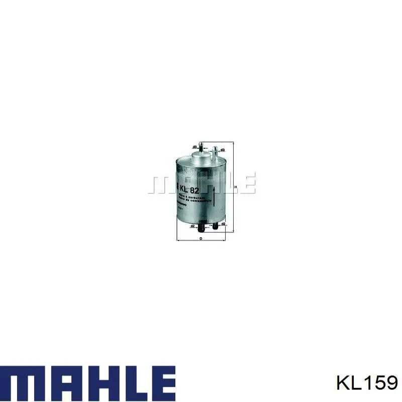 Паливний фільтр KL159 Mahle Original