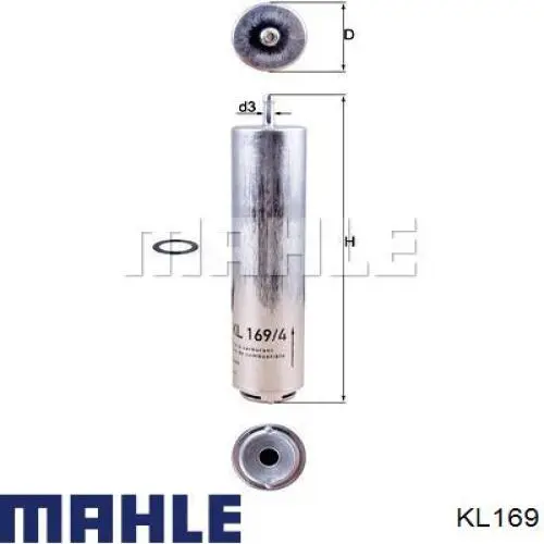 Купити KL169 Mahle Original Фільтр-відстійник палива грубої очистки