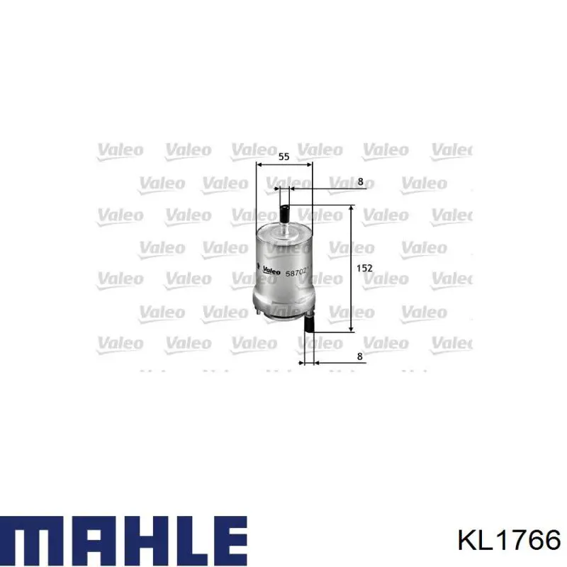 Фільтр тонкого очищення палива Mahle Original KL1766 ціна, від 8.45 USD
