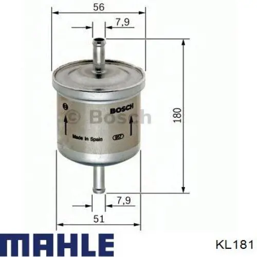 Фільтр паливний Mahle Original KL181