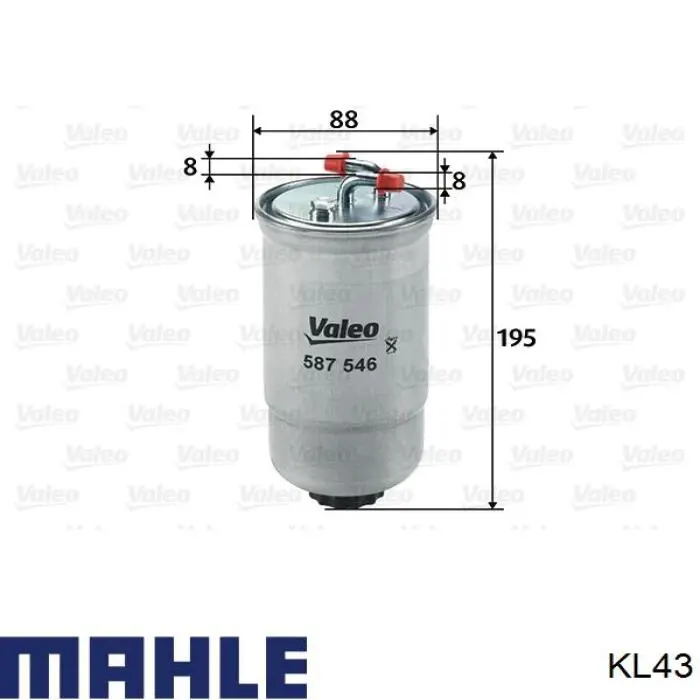 Купити KL43 Mahle Original Фільтр-відстійник палива грубої очистки