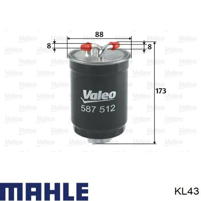 Фільтр тонкого очищення палива Mahle Original KL43 ціна, від 15.23 USD