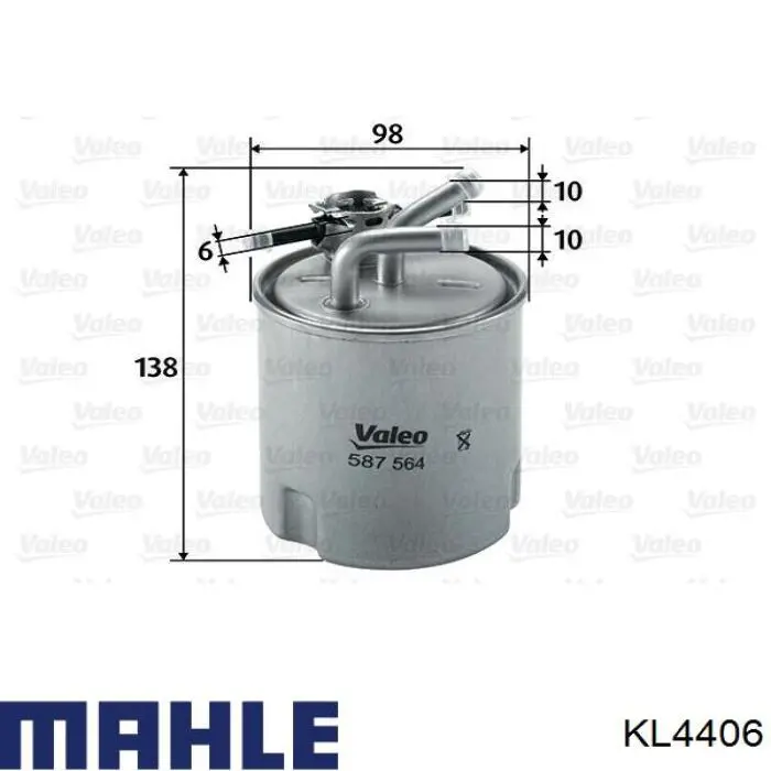 Фільтр паливний KL4406 Mahle Original