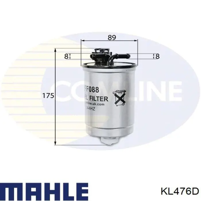 Паливний фільтр KL476D Mahle Original