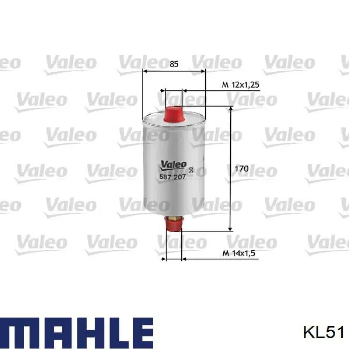 KL51 Mahle Original Фільтр палива