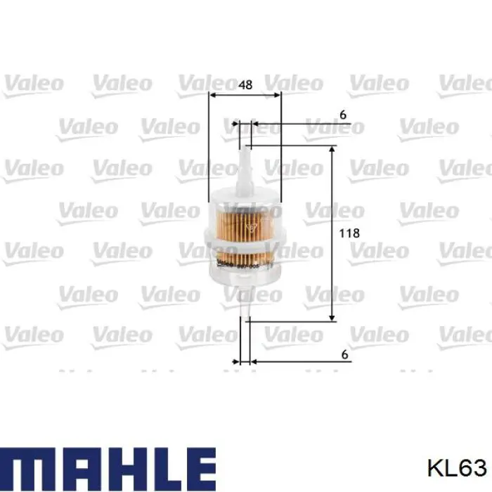 Фільтр тонкого очищення палива Mahle Original KL63 ціна, від 0.96 USD