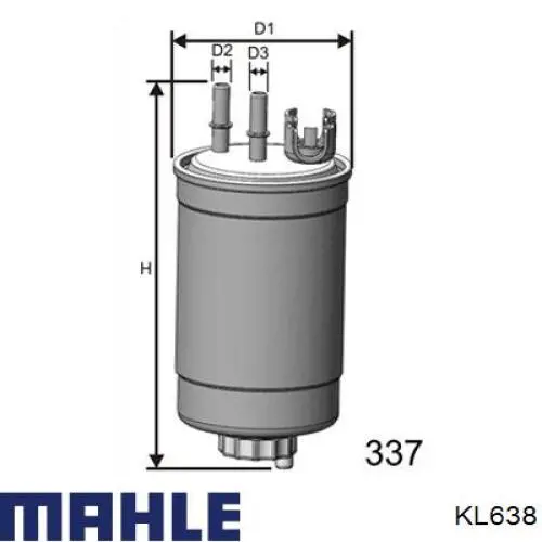 KL638 Mahle Original фільтр паливний