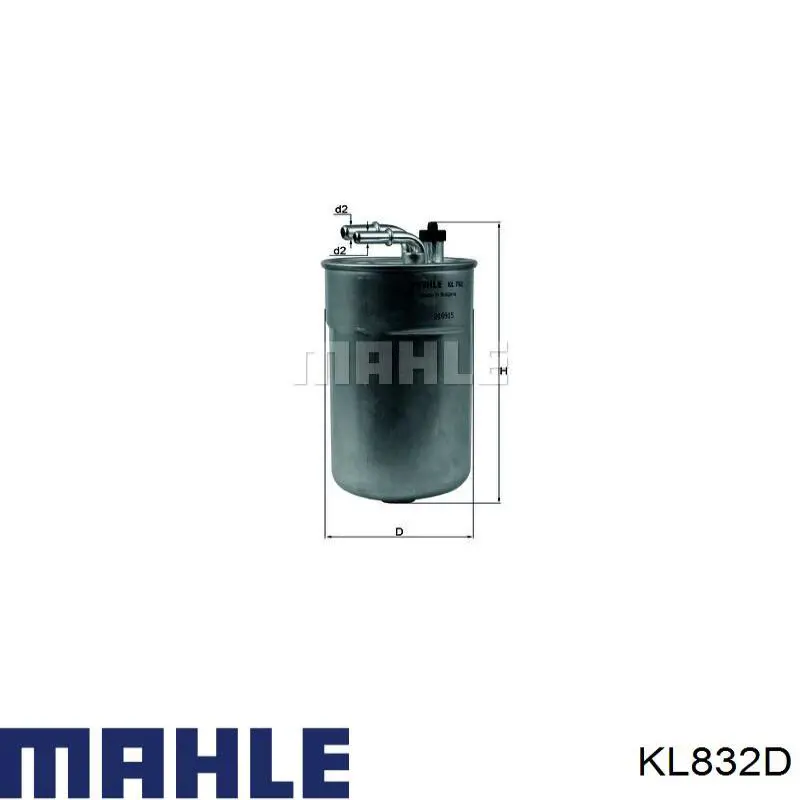 Купити KL832D Mahle Original Фільтр-відстійник палива грубої очистки