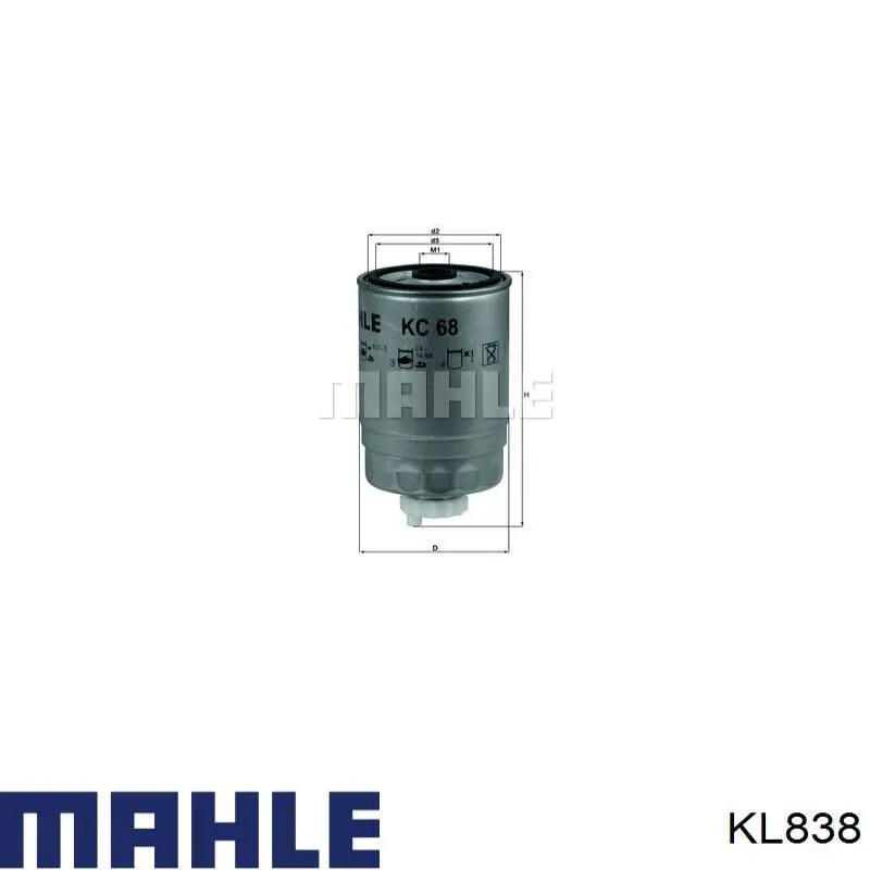 Купити KL838 Mahle Original Фільтр-відстійник палива грубої очистки