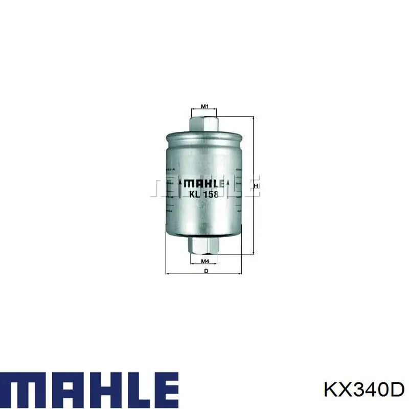 Фільтр тонкого очищення палива Mahle Original KX340D ціна, від 19.54 USD