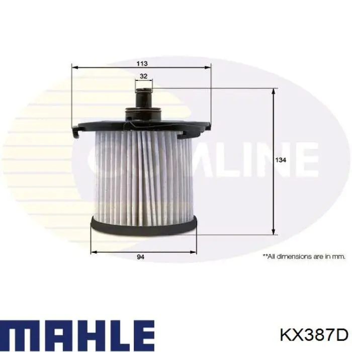 KX387D Mahle Original фільтр паливний