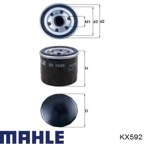 Купити KX592 Mahle Original Фільтр-відстійник палива грубої очистки