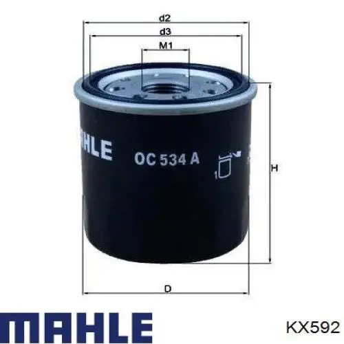 Паливний фільтр KX592 Mahle Original