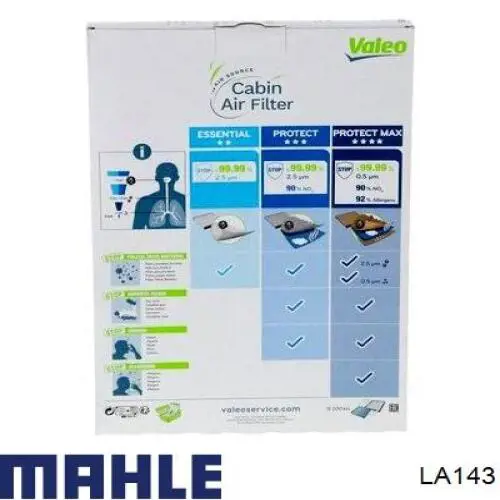 Фільтр повітряний обігрівача Mahle Original LA143 ціна, від 3.42 USD