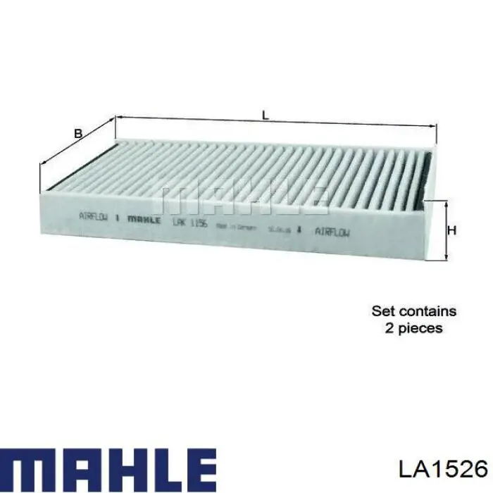 Купити LA1526 Mahle Original Фільтр салону вугільний